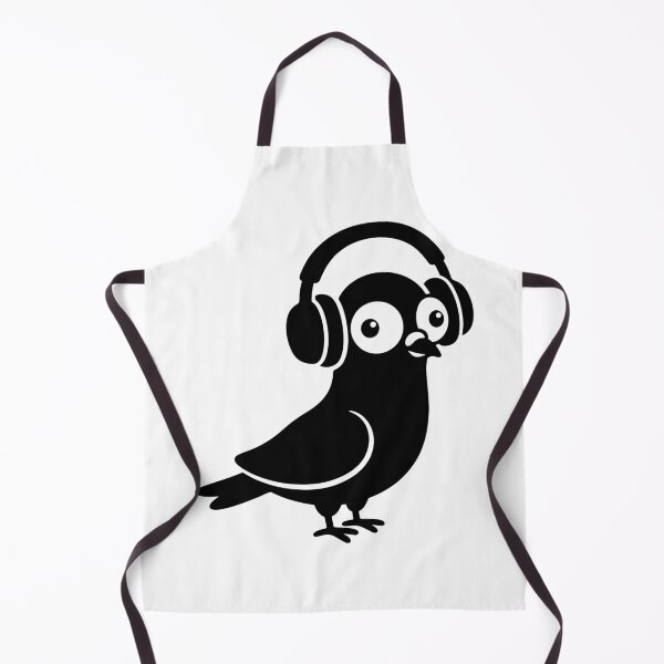Item preview, A pigeon wearing headphones designed and sold by Visual-Elixir.