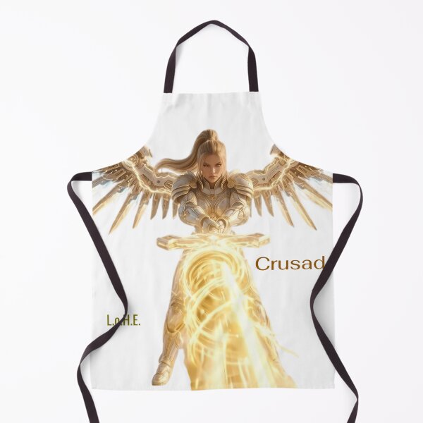 Item preview, Cyberpunk Crusader Golden Neon Sci-Fi Paladin Warrior designed and sold by EvolutionMerch.