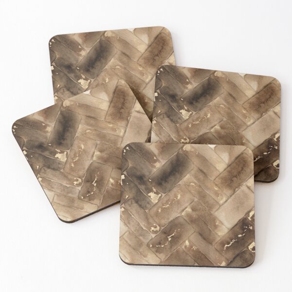 Item preview, Bronze & Gold Herringbone – Watercolor Chevron designed and sold by FawnFeatherCo.
