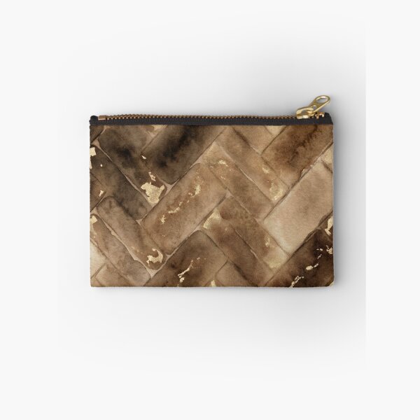 Item preview, Bronze & Gold Herringbone – Watercolor Chevron designed and sold by FawnFeatherCo.