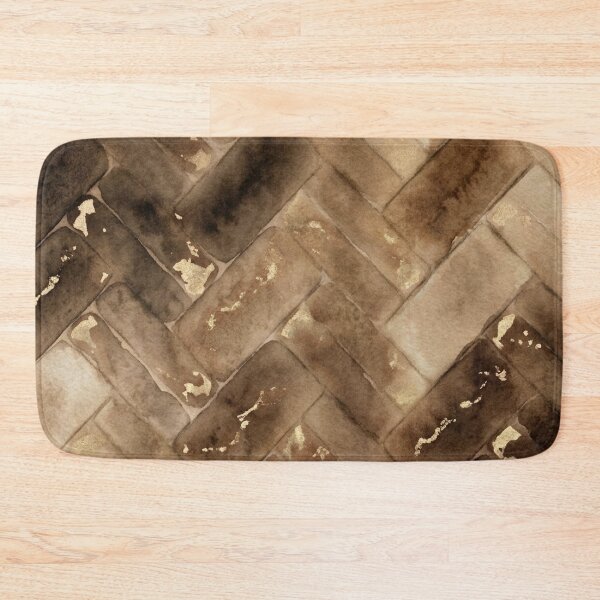 Item preview, Bronze & Gold Herringbone – Watercolor Chevron designed and sold by FawnFeatherCo.
