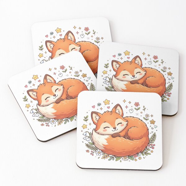 Item preview, Cute Sleeping Baby Fox designed and sold by Tinydoodlenest .