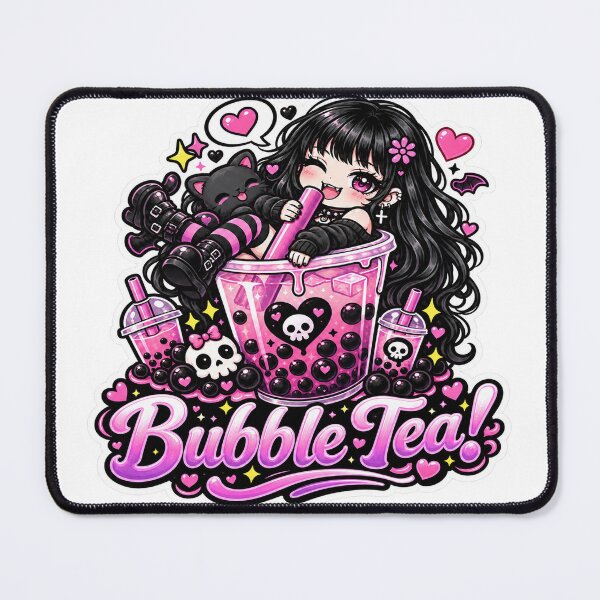 Item preview, Goth Food Gremlin Loves Bubble Tea designed and sold by AnnekeJordaan.