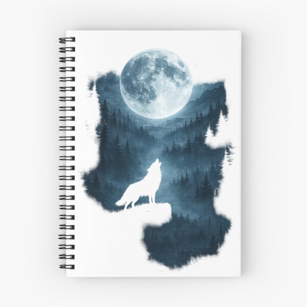 Item preview, Lone Wolf Under Full Moon Wilderness Art designed and sold by Print Print On.