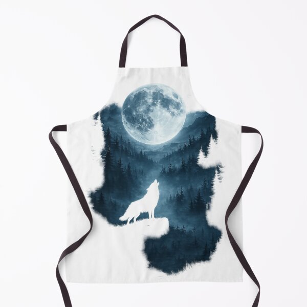 Item preview, Lone Wolf Under Full Moon Wilderness Art designed and sold by Print Print On.
