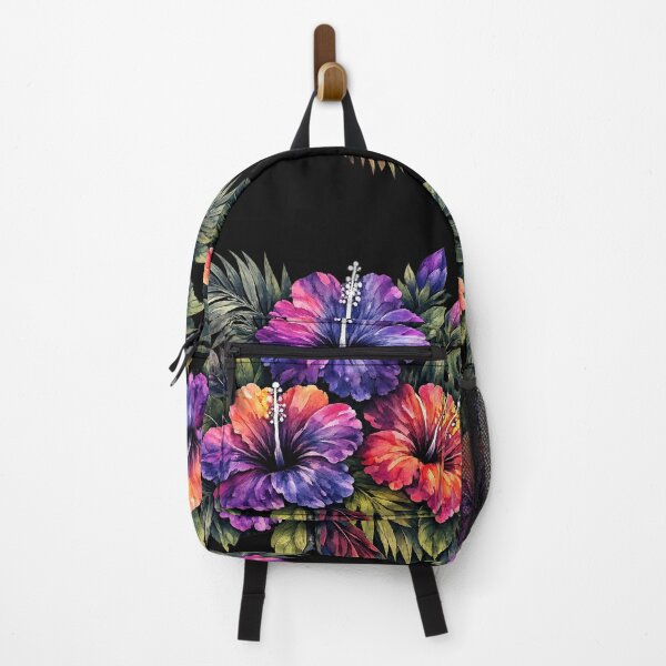 Item preview, Vibrant Tropical Hibiscus Watercolor Bouquet with Monstera Leaves designed and sold by IamNolmo.