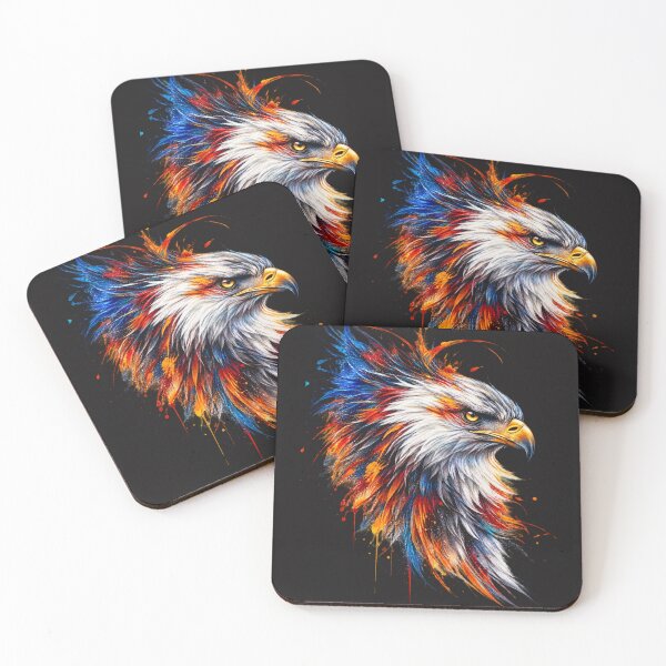 Item preview, Color Splash Eagle – Vibrant Wildlife Bird of Prey Art designed and sold by wildflux.