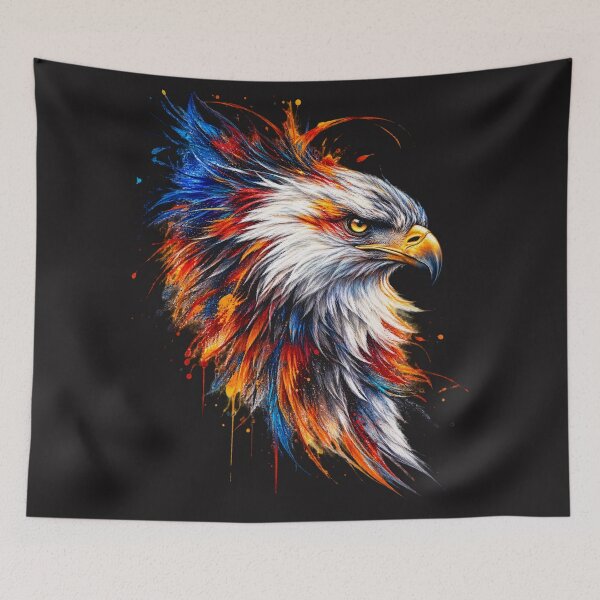 Item preview, Color Splash Eagle – Vibrant Wildlife Bird of Prey Art designed and sold by wildflux.