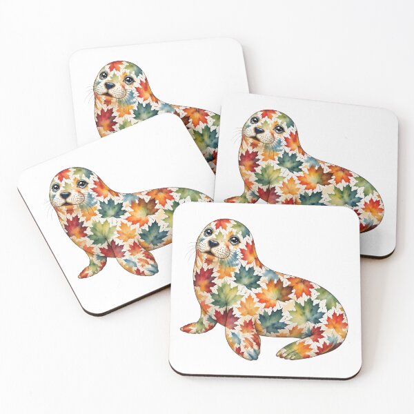 Item preview, Colorful Sea Seal | Ocean Autumn Maples Art Collection designed and sold by Zaru Art Studio.
