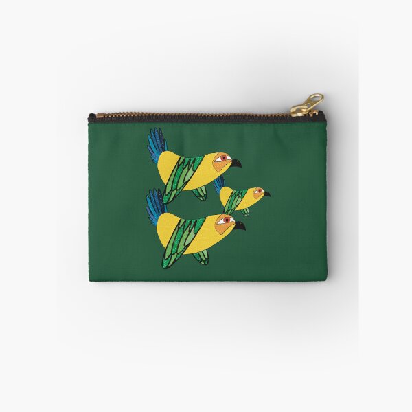 Item preview, Colorful Tropical Birds Flight - Folk Art Illustration designed and sold by La Galleria della Mente.