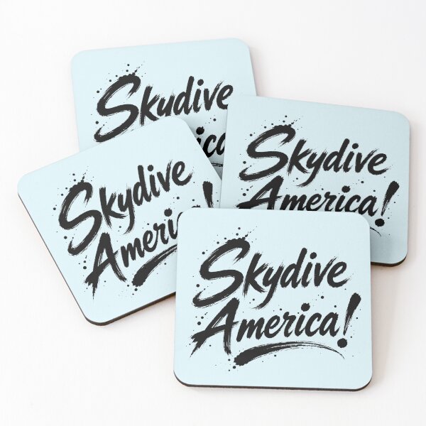 Item preview, Skydive America! Bold Brush-Lettered Skydiving Design designed and sold by The-Drip-Studio.