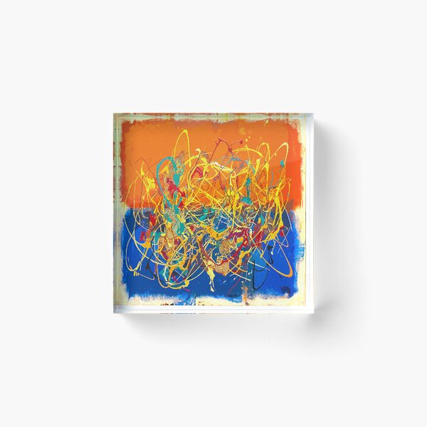 Item preview, Orange Blue Splash designed and sold by Reinvented Decors.