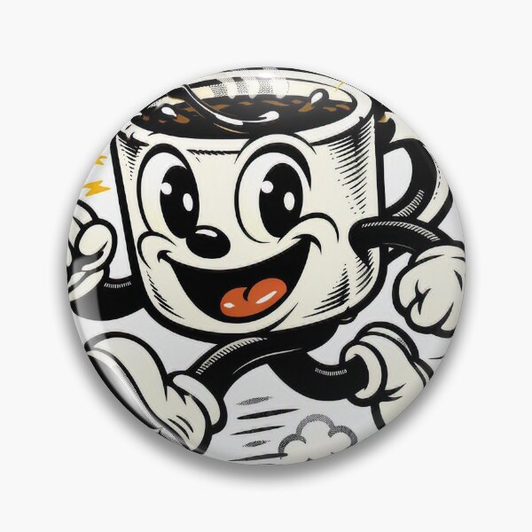 Item preview, Vintage Cartoon Coffee Mug Happy Caffeine Art designed and sold by Ink-verse-.