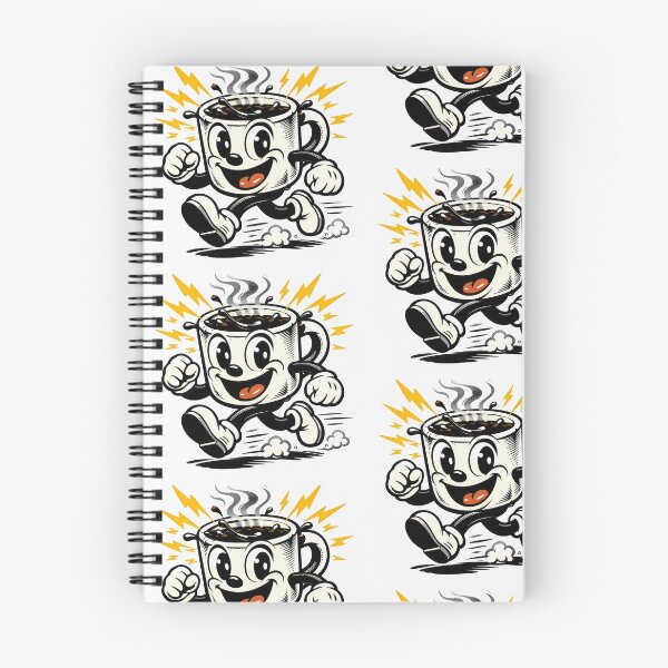 Item preview, Vintage Cartoon Coffee Mug Happy Caffeine Art designed and sold by Ink-verse-.