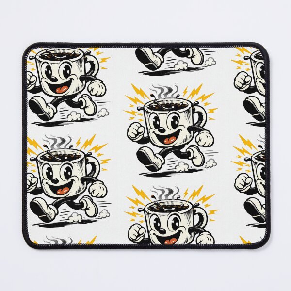 Item preview, Vintage Cartoon Coffee Mug Happy Caffeine Art designed and sold by Ink-verse-.