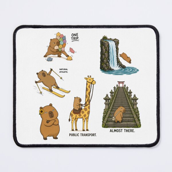 Item preview, Capybara Survival Kit – Funny Deadpan Capybara Sticker Pack designed and sold by LazyPaw Design.