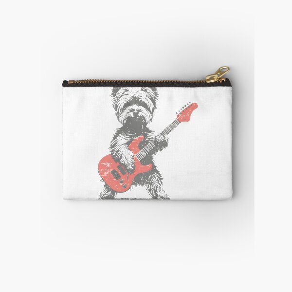 Item preview, Yorkie Rock Funny Dog Playing Guitar Rock LIMITED EDITION designed and sold by TidalwaveJaycee.