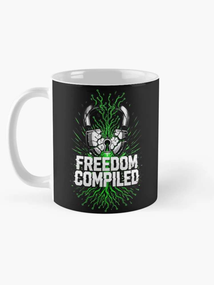 Thumbnail 5 of 6, Coffee Mug, Freedom Compiled - Linux Open Source Tech designed and sold by DarkCodeLabs1.
