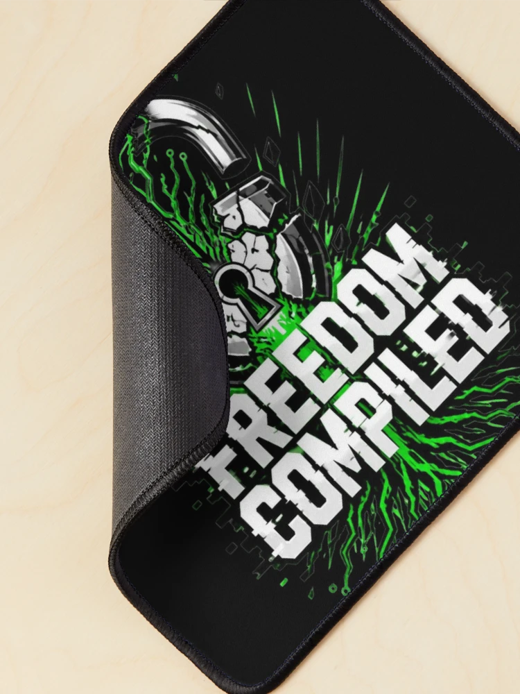 Thumbnail 2 of 5, Mouse Pad, Freedom Compiled - Linux Open Source Tech designed and sold by DarkCodeLabs1.
