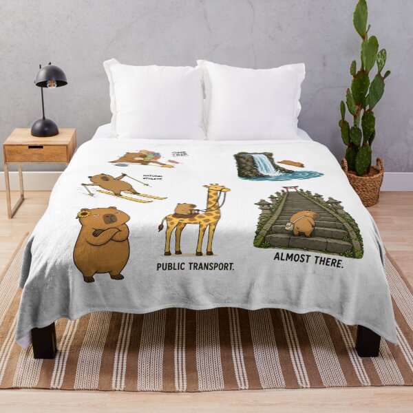 Item preview, Capybara Survival Kit – Funny Deadpan Capybara Sticker Pack designed and sold by LazyPaw Design.