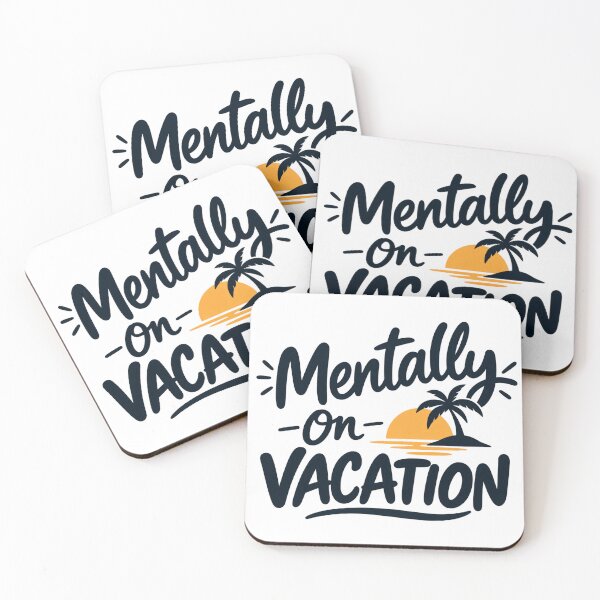 Item preview, Mentally On Vacation – Funny Summer Beach Typography designed and sold by wildflux.