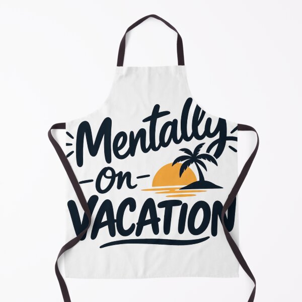 Item preview, Mentally On Vacation – Funny Summer Beach Typography designed and sold by wildflux.