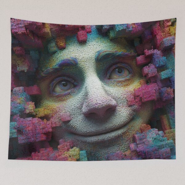 Item preview, Surreal Colorful Face Abstract Portrait designed and sold by GSizzle1.