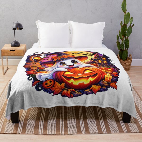 Item preview, Cute Halloween Ghost Pumpkin – Spooky Season designed and sold by ArtSpark Studio.