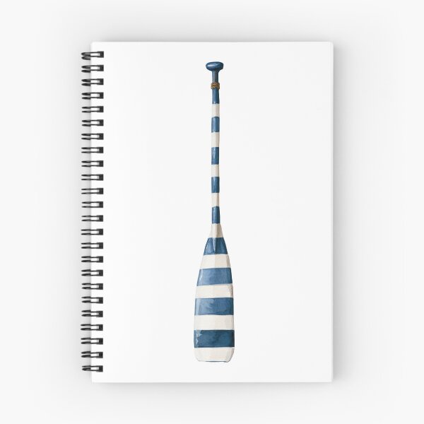 Item preview, Blue and White Striped Nautical Oar Watercolor designed and sold by Ramona-Gliga.