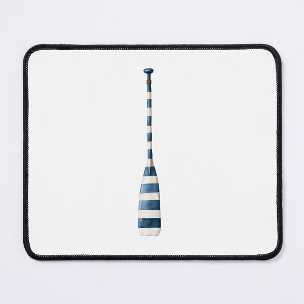 Item preview, Blue and White Striped Nautical Oar Watercolor designed and sold by Ramona-Gliga.