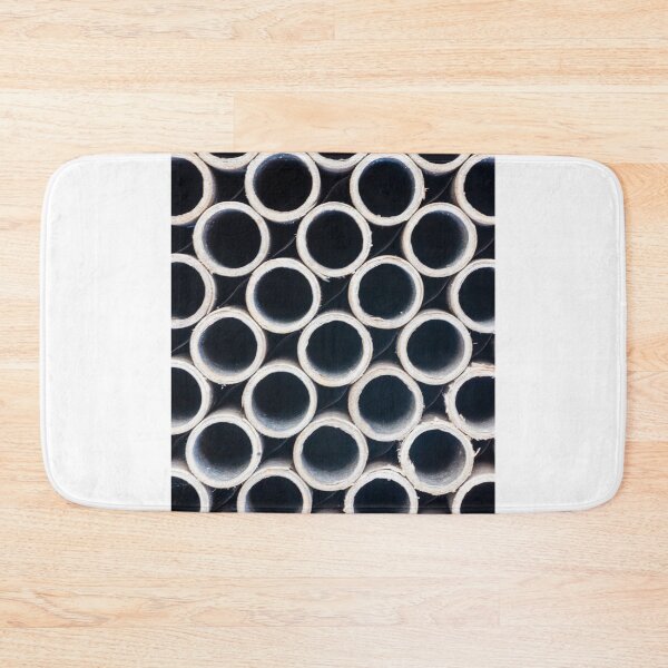 Item preview, Stacked Cardboard Tubes Pattern Background — Repeating Hollow Circles Texture and Industrial Paper Geometry designed and sold by Nmallia.