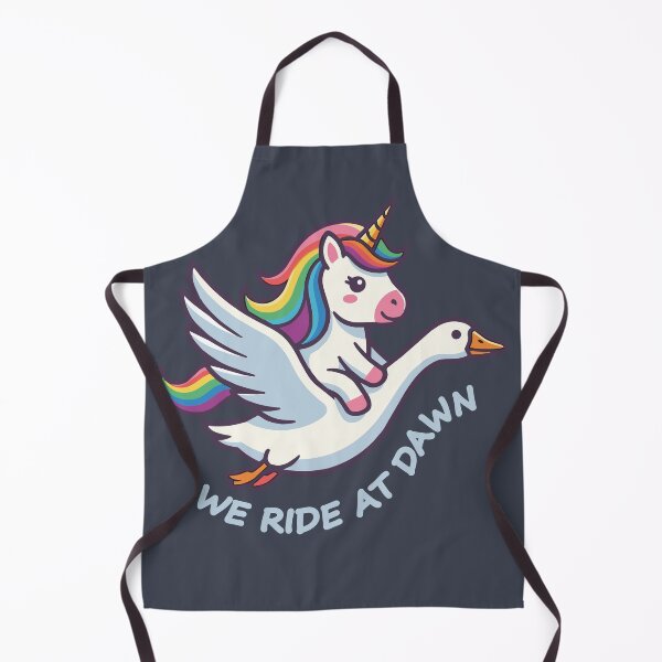 Item preview, We Ride At Dawn Cute Unicorn Riding Goose Meme designed and sold by chriswo-design.