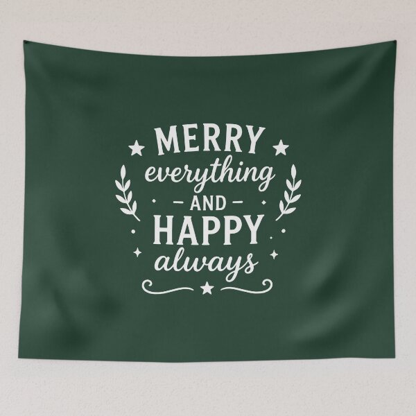 Item preview, Merry Everything and Happy Always – Festive Holiday Art designed and sold by Tklezardesigns.