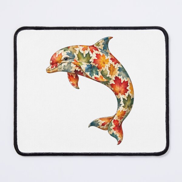 Item preview, Colorful Sea Dolphin | Ocean Autumn Maples Art Collection designed and sold by Zaru Art Studio.