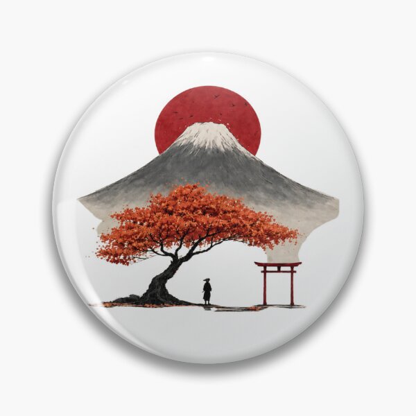 Item preview, Crimson Dawn Japanese Landscape designed and sold by EgoSovereign.
