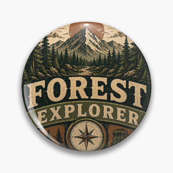 Item preview, Forest Explorer Vintage Mountain Hiking Camping Adventure Design designed and sold by RobertArt08.