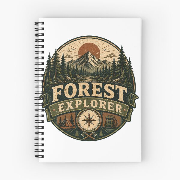 Item preview, Forest Explorer Vintage Mountain Hiking Camping Adventure Design designed and sold by RobertArt08.
