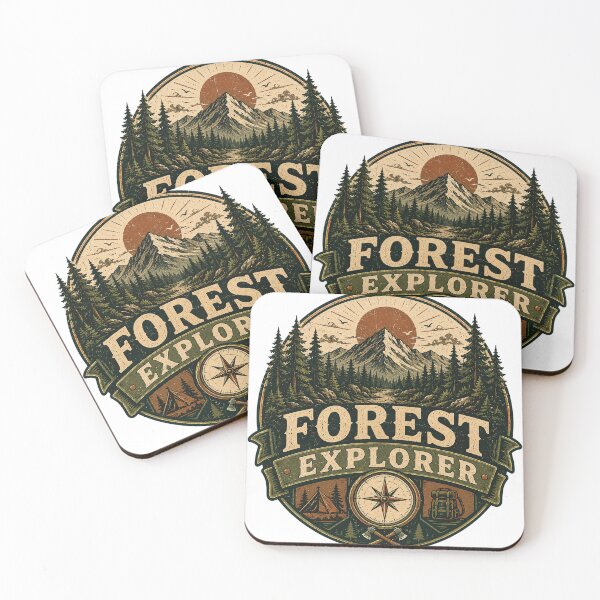 Item preview, Forest Explorer Vintage Mountain Hiking Camping Adventure Design designed and sold by RobertArt08.