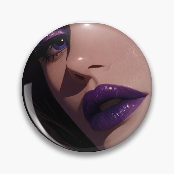 Item preview, Purple Glamour Portrait | Elegant Beauty with Violet Makeup & Feather Earrings | Fashion Art designed and sold by GarnerSupplyCo.