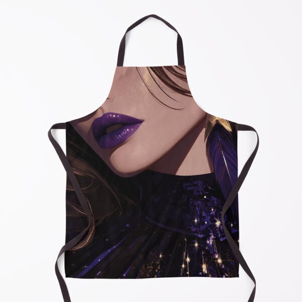 Item preview, Purple Glamour Portrait | Elegant Beauty with Violet Makeup & Feather Earrings | Fashion Art designed and sold by GarnerSupplyCo.
