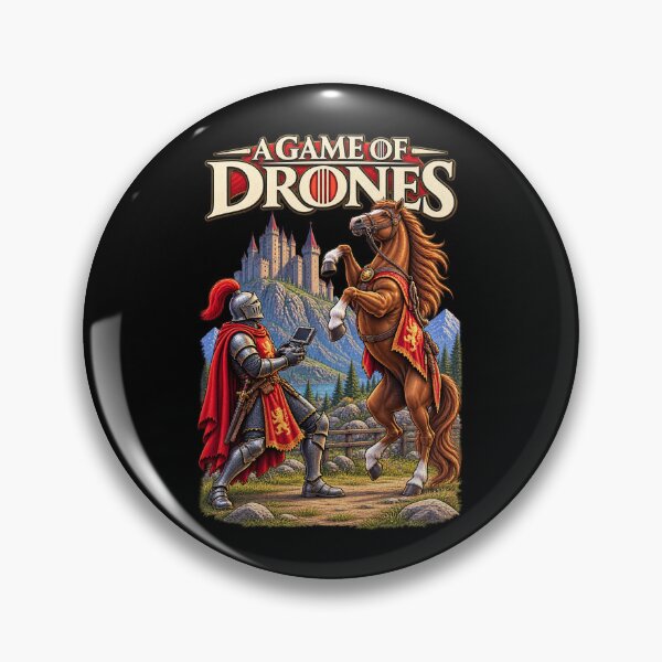 Item preview, A Game of Drones Funny Knight and Horse Pilot designed and sold by Lombardino.