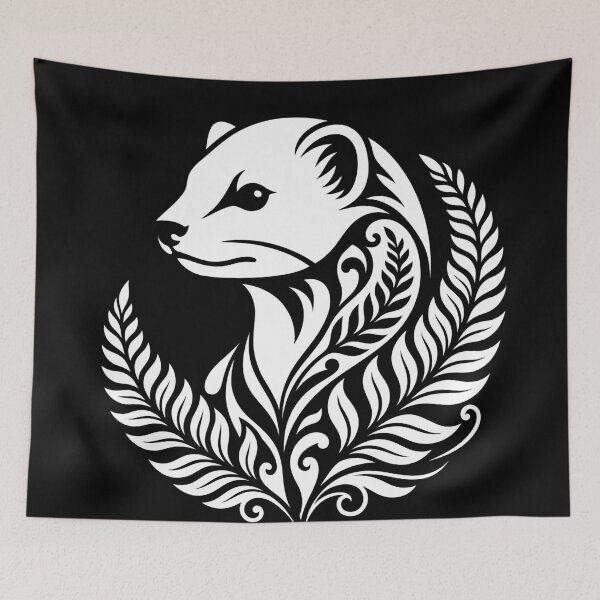 Item preview, Elegant Ferret Botanical Fern Vector Illustration designed and sold by ZUMERI.