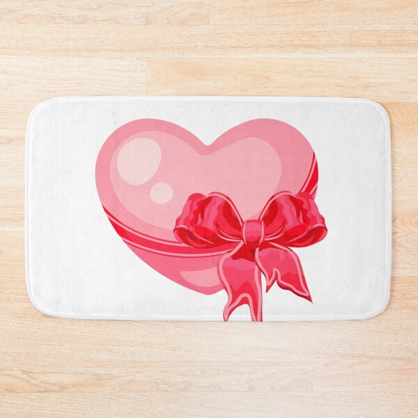 Item preview, pink heart tied with a red bow  designed and sold by Zhanna LL.