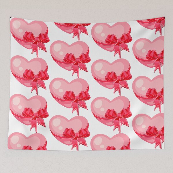 Item preview, pink heart tied with a red bow  designed and sold by Zhanna LL.