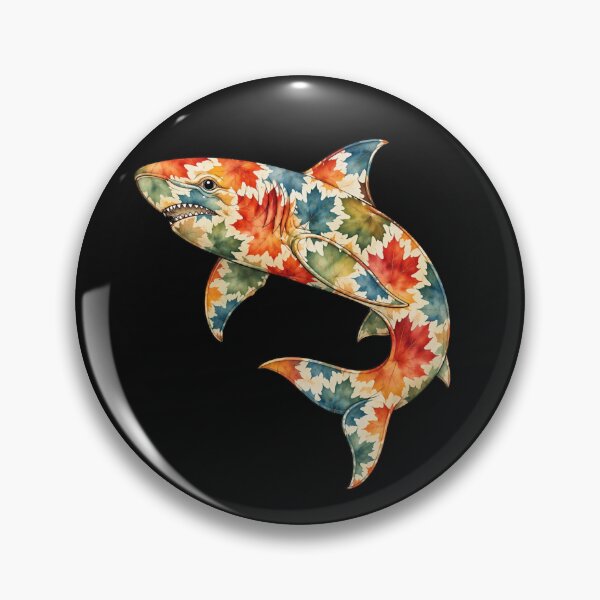 Item preview, Colorful Ocean Shark | Ocean Autumn Maples Art Collection designed and sold by Zaru Art Studio.