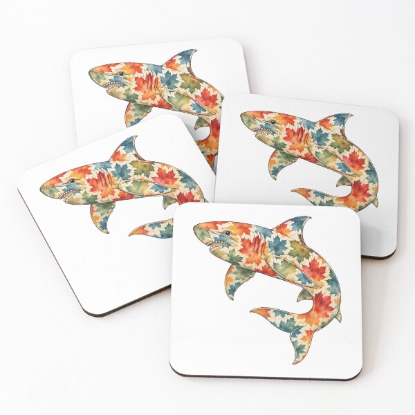 Item preview, Colorful Ocean Shark | Ocean Autumn Maples Art Collection designed and sold by Zaru Art Studio.