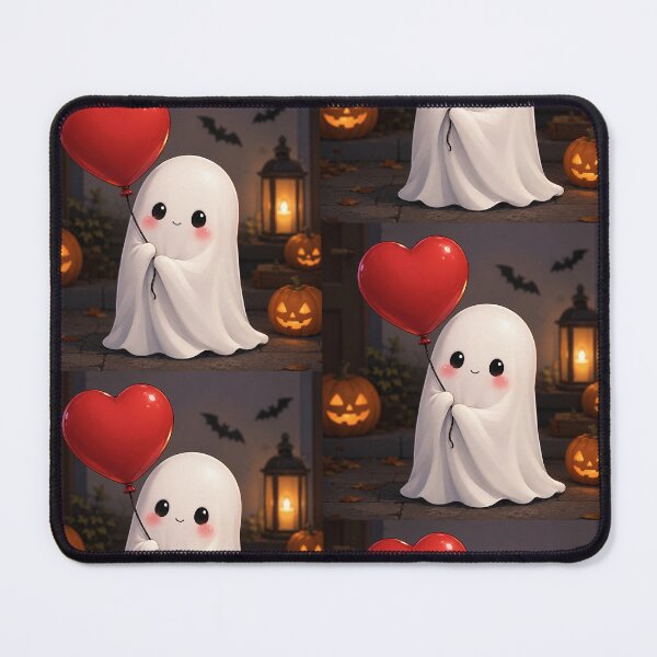 Item preview, Adorable Cute Ghost with Heart Balloon Halloween Art designed and sold by Ink-verse-.