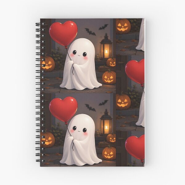 Item preview, Adorable Cute Ghost with Heart Balloon Halloween Art designed and sold by Ink-verse-.