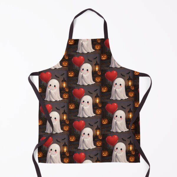 Item preview, Adorable Cute Ghost with Heart Balloon Halloween Art designed and sold by Ink-verse-.