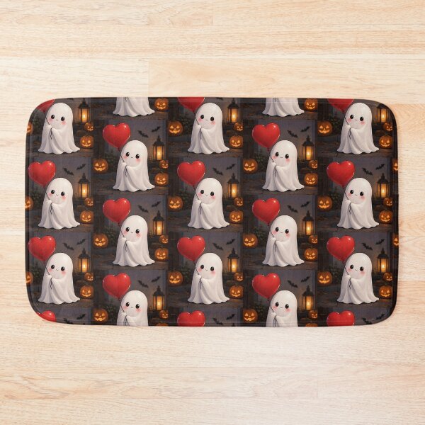 Item preview, Adorable Cute Ghost with Heart Balloon Halloween Art designed and sold by Ink-verse-.
